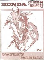Honda Elsinore CR125 M 1976 owner manual, Ophalen of Verzenden, Honda