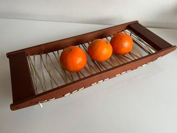 Vintage Deens Design ARTIFORM Teakhout Fruitmand Gemerkt 50s beschikbaar voor biedingen