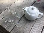 Theepot - Kronester - 4 theeglazen, Huis en Inrichting, Keuken | Servies, Ophalen of Verzenden, Zo goed als nieuw