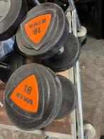 2 x 18 kg pu Urethane dumbells dumbell set gewichten Ziva, Gebruikt, Ophalen of Verzenden, Dumbbell