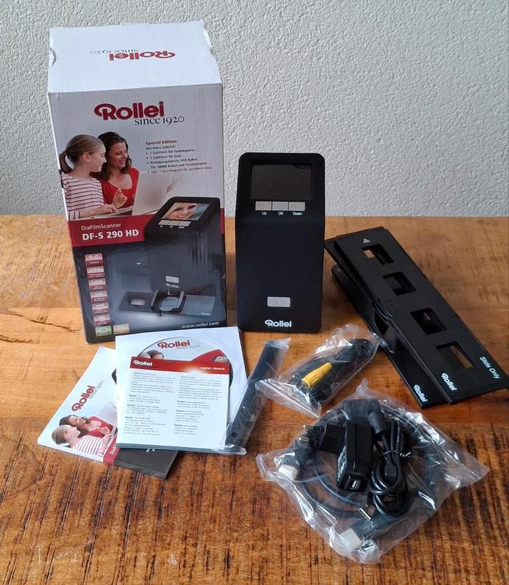 Rollei DF-S 290 HD Diafilmscanner - Special Edition, Audio, Tv en Foto, Diaprojectors, Nieuw, Met scherm, Ophalen