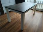 Robuuste nette eettafel - wit/grijs, Huis en Inrichting, Tafels | Eettafels, Ophalen, Gebruikt, 50 tot 100 cm, 150 tot 200 cm