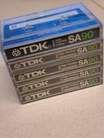TDK SA90 Cassettebandjes - 5 stuks, Cd's en Dvd's, Cassettebandjes, Gebruikt, Overige genres, Voorbespeeld, Verzenden