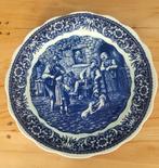 Delfts Blauw Wandbord La Louvière Belgium Vintage, Ophalen