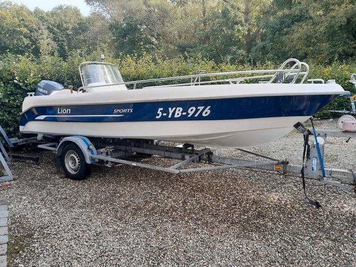 Sea Lion 560 Sports met 50 pk Yamaha en Atlanta trailer, Watersport en Boten, Vis- en Consoleboten, Zo goed als nieuw, 3 tot 6 meter