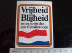 sticker vrijheid blijheid caballero nederland nl holland, Verzenden, Zo goed als nieuw, Merk