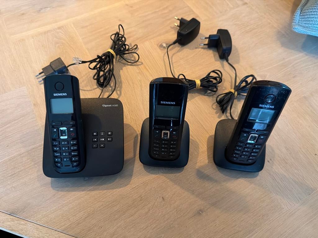 Siemens Gigaset A585 - Dect Telefoon, Telecommunicatie, Vaste telefoons | Handsets en Draadloos, Gebruikt, 3 handsets, Ophalen of Verzenden