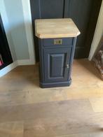 Nachtkastje kastje matzwart eiken vintage. Sober 55€, Huis en Inrichting, Ophalen, Zo goed als nieuw