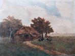 Landschap met koeien 1943 van Letters1906/Lasagne 1885???, Ophalen of Verzenden