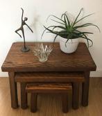 Set van 3 brutalist bijzettafels mimiset | jaren 70, Minder dan 45 cm, Minder dan 55 cm, Ophalen of Verzenden, Zo goed als nieuw