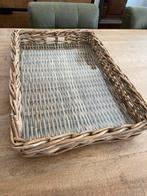 Grote Wilgenteen Siermand met Glasplaat, Ophalen, Zo goed als nieuw, Rechthoekig, Hout