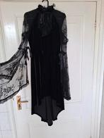 Asymmetrische, fluwelen jurk van Killstar maat M, Ophalen of Verzenden, Zo goed als nieuw, Zwart, Boven de knie