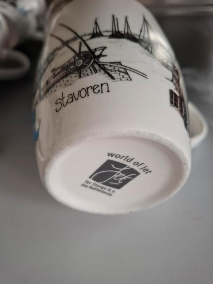 Jet! Elfsteden bekers - 6 stuks, Huis en Inrichting, Keuken | Servies, Zo goed als nieuw, Kop(pen) en/of Schotel(s), Overige stijlen