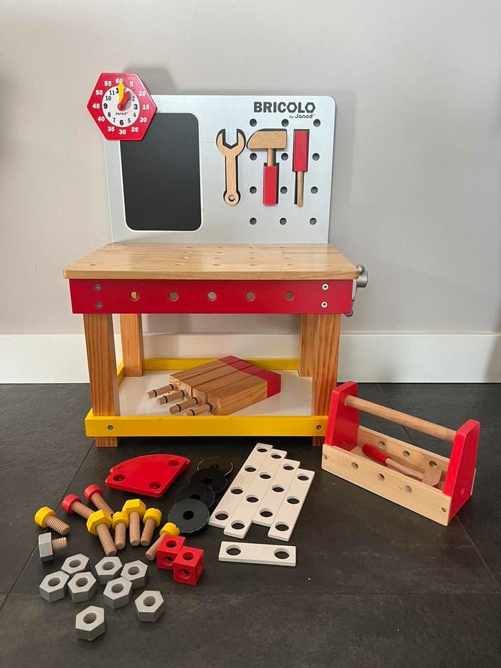 Houten werkbank Bricolo, Kinderen en Baby's, Speelgoed | Speelkeukens, Hout, Ophalen