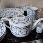 Jager Blau Saks, theepot, 3 eierdopjes, 3 soepkommen, Overige typen, Ophalen of Verzenden, Zo goed als nieuw, Overige stijlen