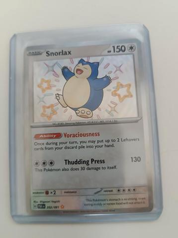 Pokemon Snorlax paldean fates 202/091  beschikbaar voor biedingen