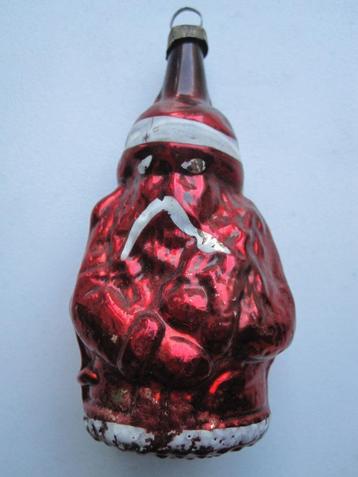 Oude antieke kerstbal kerstman met snor Leeftijd ca 1930 beschikbaar voor biedingen