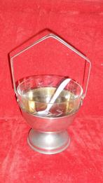 Metalen Art Deco suiketpot met origineel schaaltje, Ophalen of Verzenden