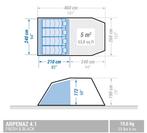 Arpenaz 4.1 F&B 4-persoons Koepeltent, Caravans en Kamperen, Tenten, Decathlon, Ophalen of Verzenden, Zo goed als nieuw, Tot en met 4