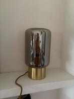 Moderne Tafellamp met Glazen Kap, Huis en Inrichting, Lampen | Tafellampen, Ophalen, Zo goed als nieuw, Glas, Minder dan 50 cm