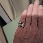 Vintage zilveren pinkring, Sieraden, Tassen en Uiterlijk, Ringen, Ophalen
