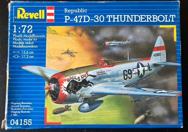 Revell  Republic P-47D-30 Thunderbolt 1:72, Hobby en Vrije tijd, Modelbouw | Vliegtuigen en Helikopters, Zo goed als nieuw, Vliegtuig