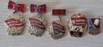 Sovjet-Unie USSR Rusland Badges 5 st., Ophalen of Verzenden, Overige soorten, Overige gebieden, Embleem of Badge