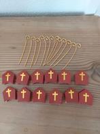 Sinterklaas: 12 mijters en stafjes om bv gebak op te leuken, Ophalen of Verzenden, Gebruikt