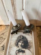 Twee antieke aparte kaarsen knijpertjes, Diversen, Kerst, Ophalen of Verzenden