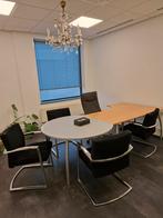 Kantoorinrichting: Bureau, spreekruimte + 5 stoelen, Ophalen of Verzenden