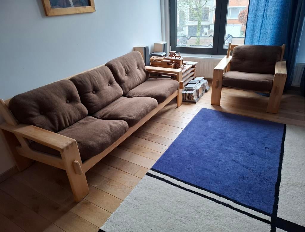 Driezits bank& zetel combinatie "bonanza", Ophalen, Stof