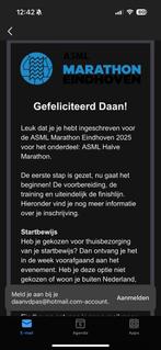 Startbewijs halve marathon eindhoven 2025, Eén persoon