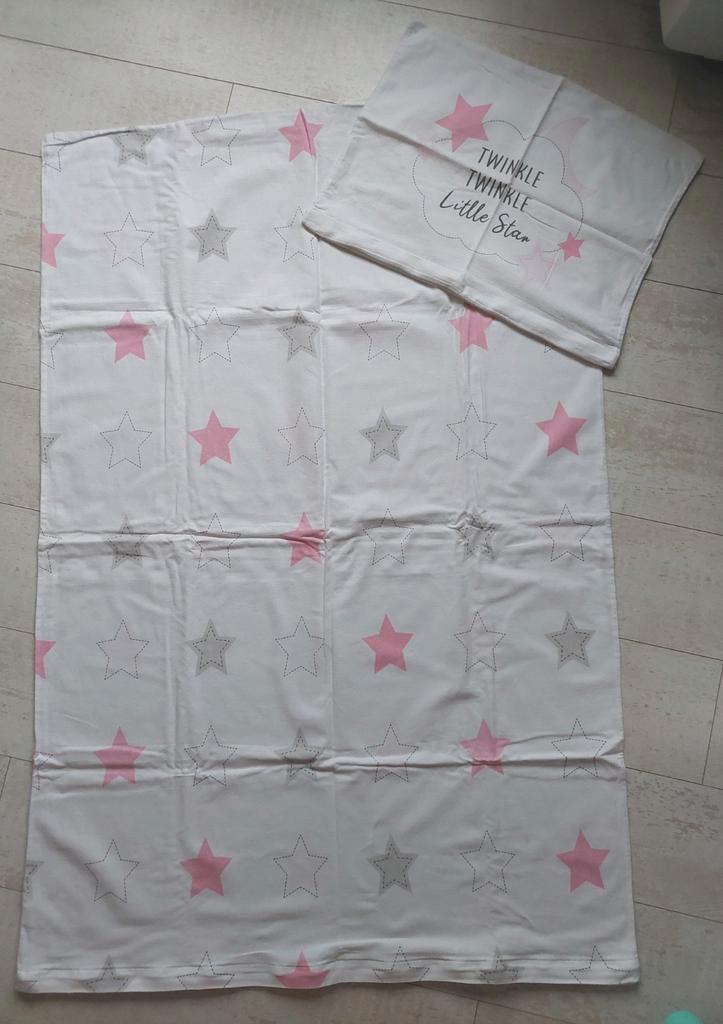 Flanellen dekbedovertrek Baby Peuter Kleuter Flanel ster, Kinderen en Baby's, Kinderkamer | Beddengoed, Zo goed als nieuw, Dekbedovertrek