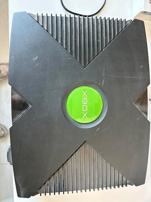 Originele XBOX met controllers, Spelcomputers en Games, Spelcomputers | Xbox Original, Zo goed als nieuw, Met 2 controllers, Verzenden
