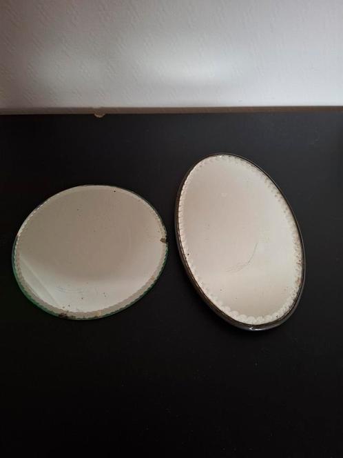 Antieke spiegel onderzetters met vazetrand (15,-per stuk), Antiek en Kunst, Antiek | Spiegels, Minder dan 50 cm, Minder dan 100 cm