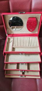 Beautycase windrose, Sieraden, Tassen en Uiterlijk, Ophalen of Verzenden, Zo goed als nieuw, Rood, Dame