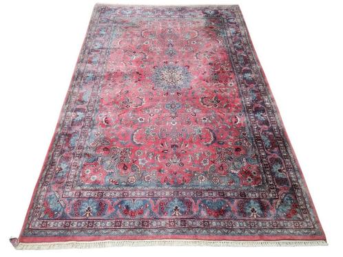 Handmade Persian wool Sarough carpet pink floral 200x295cm, Huis en Inrichting, Stoffering | Tapijten en Kleden, Zo goed als nieuw
