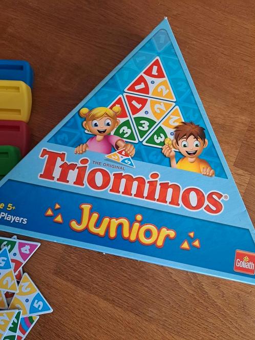 Triominos junior spel, Hobby en Vrije tijd, Gezelschapsspellen | Bordspellen, Zo goed als nieuw, Drie of vier spelers, Ophalen
