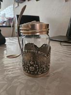 Antiek Jampotje met Zilveren Montuur en Lepel, Antiek en Kunst, Ophalen of Verzenden