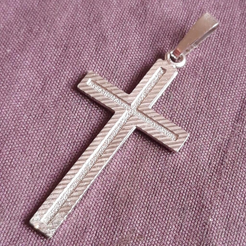 Rooms Katholiek Kruisje Silver Plated Crucifix, Verzenden, Zilver, Overige materialen