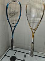 Twee squash rackets Dunlop Blackstorm en sonic pct, Ophalen, Gebruikt, Racket, Met hoes