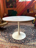 Witte ronde eettafel, Huis en Inrichting, Tafels | Eettafels, Ophalen, 50 tot 100 cm, 100 tot 150 cm, Rond