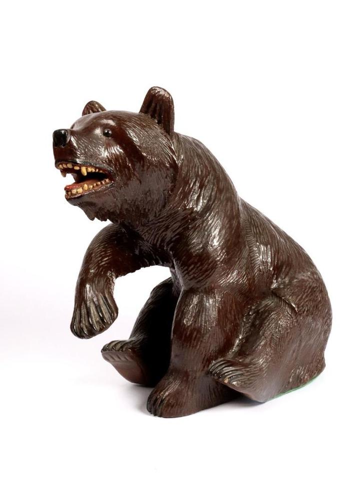 Grote Black Forest Beer Sculptuur, Antiek en Kunst, Kunst | Beelden en Houtsnijwerken, Ophalen of Verzenden