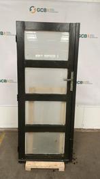 Dubbele Binnendeur hout met glas en hang en sluitwerk, Ophalen, Gebruikt, Minder dan 80 cm, Binnendeur