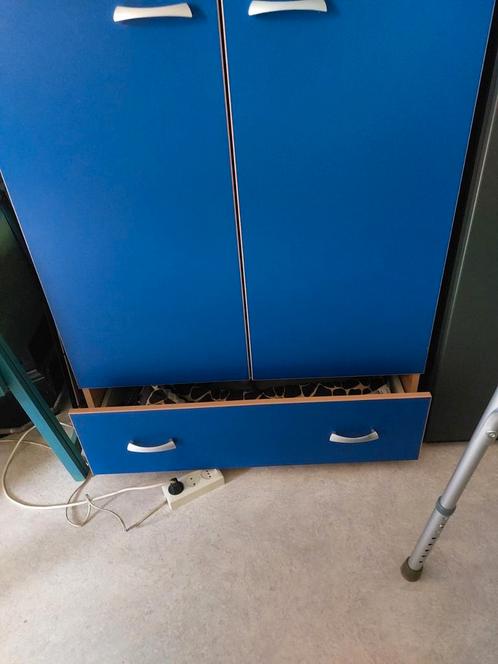 Kledingkast kobaltblauw lundia pax, Huis en Inrichting, Kasten | Kledingkasten, Gebruikt, 200 cm of meer, 50 tot 75 cm, Ophalen