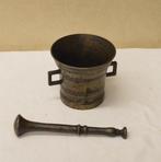 antieke bronzen apothekers vijzel en stamper, Antiek en Kunst, Ophalen of Verzenden, Brons