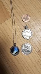Mi Moneda ketting met 4 munten | 2 Hangers, Sieraden, Tassen en Uiterlijk, Kettingen, Met hanger, Gebruikt, Ophalen of Verzenden