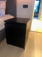 Twee Ikea Malm nachtkastjes, Huis en Inrichting, Slaapkamer | Nachtkastjes, Ophalen, Gebruikt, Minder dan 45 cm, Minder dan 55 cm