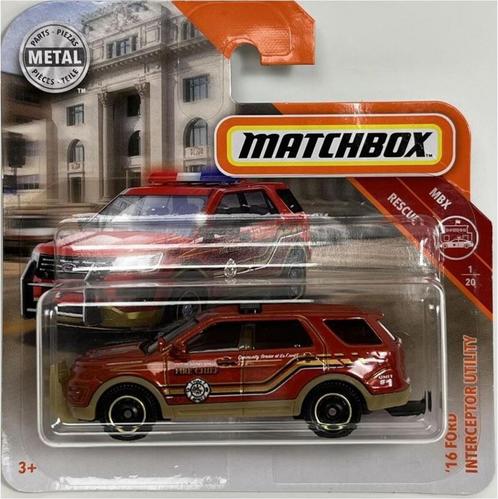 2019 Matchbox '16 Ford Interceptor Utility, Kinderen en Baby's, Speelgoed | Speelgoedvoertuigen, Nieuw, Ophalen of Verzenden