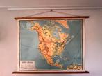 Oude landkaart schoolkaart Noord-Amerika, Ophalen, Aardrijkskunde
